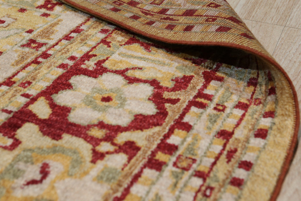 Beige Traditional All Over Oushak Area Rug