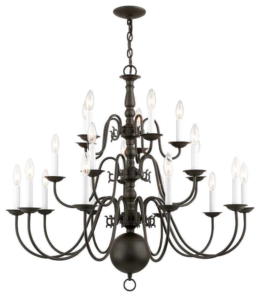 Williamsburgh Chandelier, Bronze, Bronze