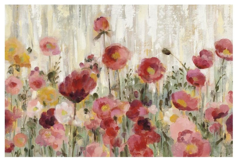 "Sprinkled Flowers Crop" Digital Paper Print by Silvia Vassileva, 32"x22"
