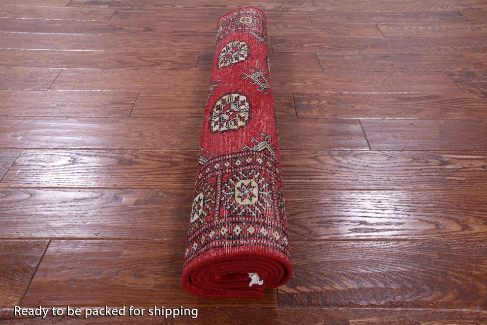 3' 1" X 5' 5" Handmade Signed Silky Bokhara Wool Rug - Q13813