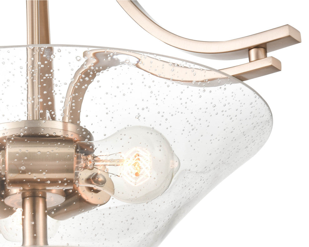 Natalie Collection 3 Light 19 in. Modern Gold Pendant