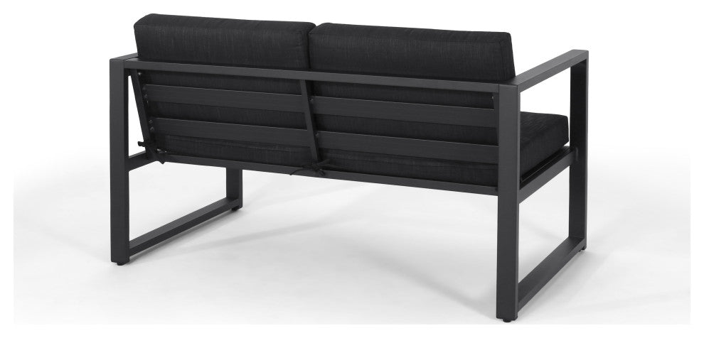 4-Piece Nealie Dark Gray Chat Set