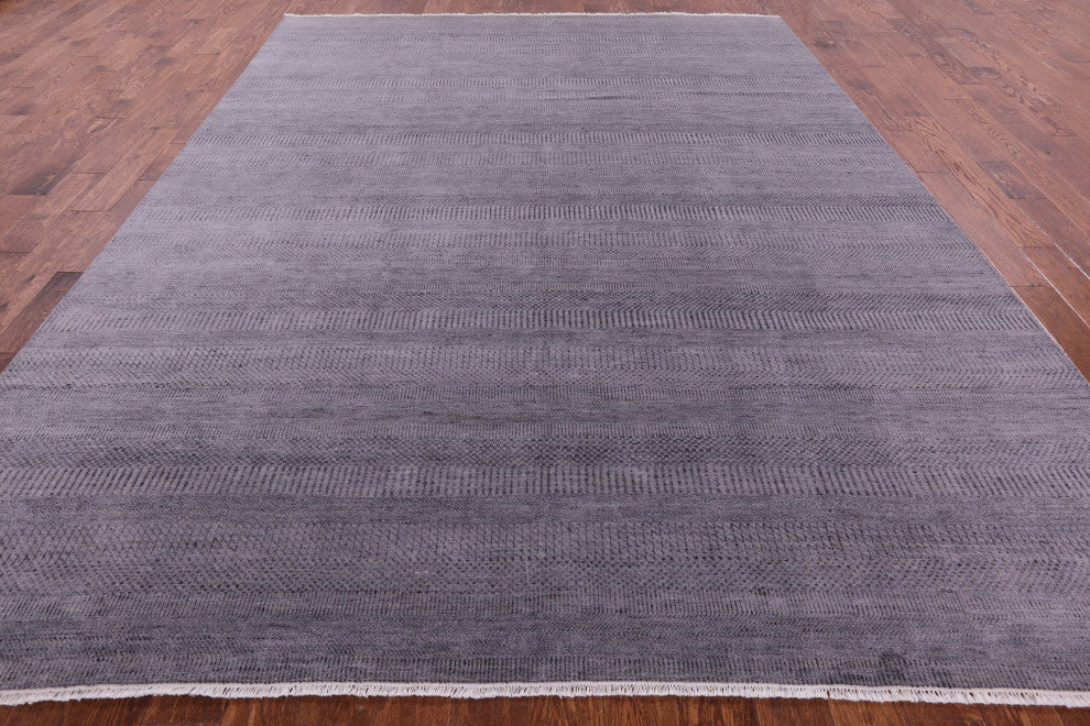 Savannah Grass Wool and Silk Gabbeh Hand Knotted Rug 9' 0" X 11' 10" Q6522