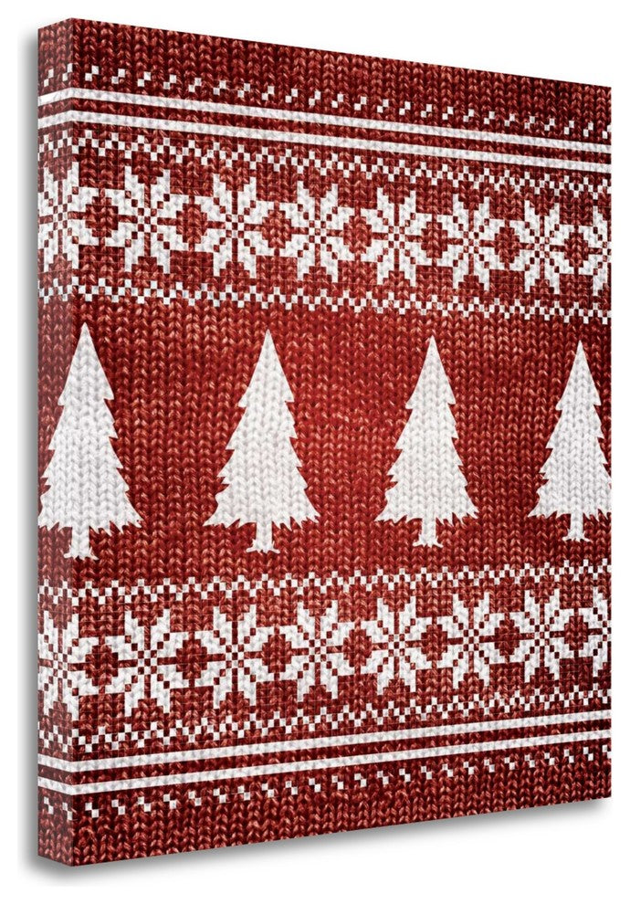 "Red Nordic Sweater II" By Artique Studio, Giclee Print on Gallery Wrap Canvas