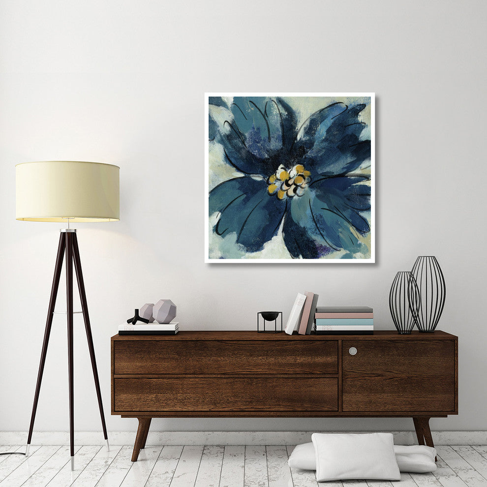 "Inky Floral II" Digital Paper Print by Silvia Vassileva, 42"x42"