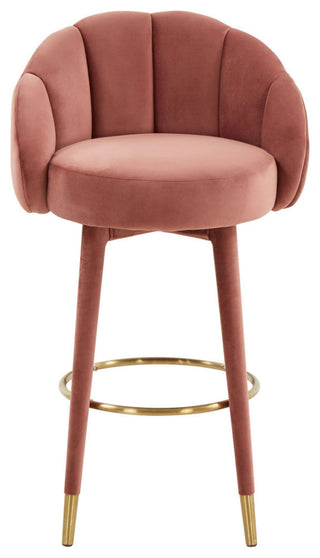 TOV Furniture Myla Salmon Swivel Bar Stool