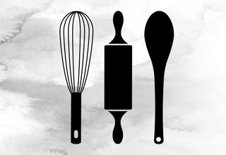 "Baking Utensils" Painting Print on Wrapped Canvas