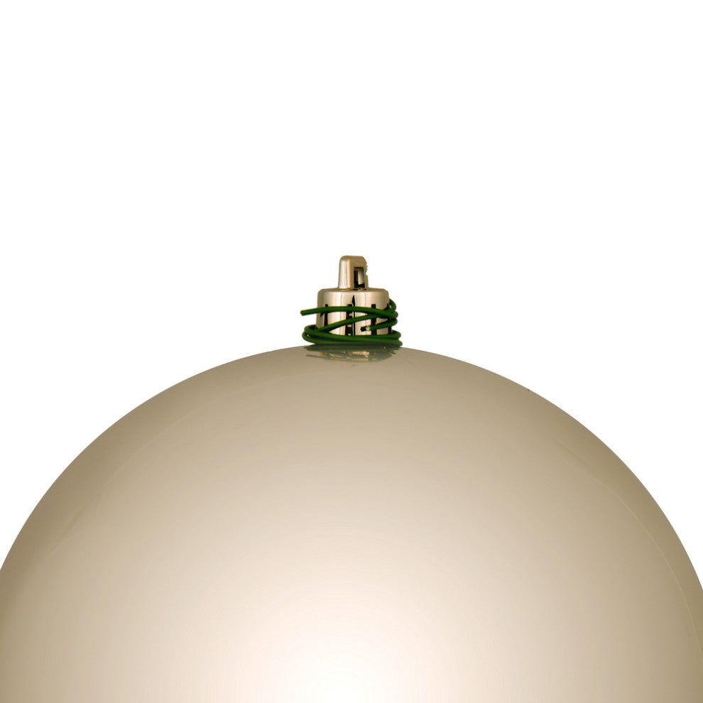 Vickerman N590843Dsv 3" Oat Shiny Ball Ornament, 12 Per Bag