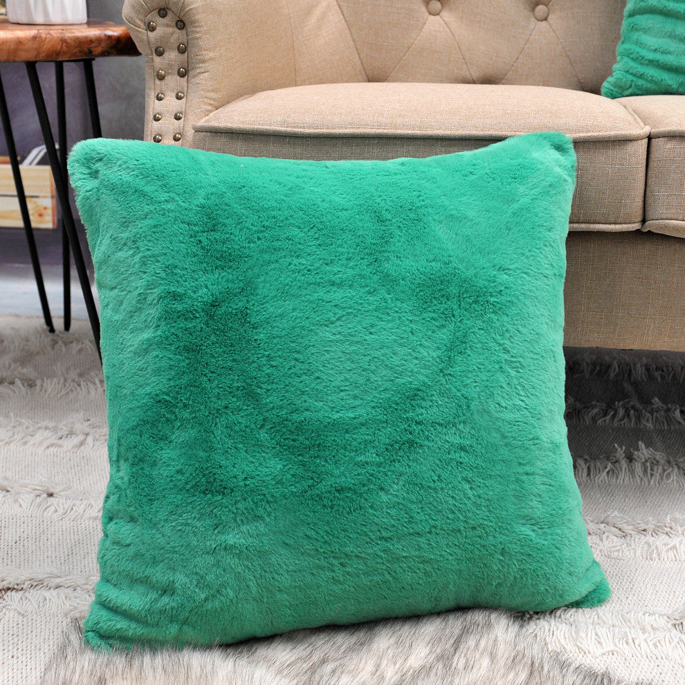 Solid Faux Fur Pillow Shell 2 Piece Set, Arcadia