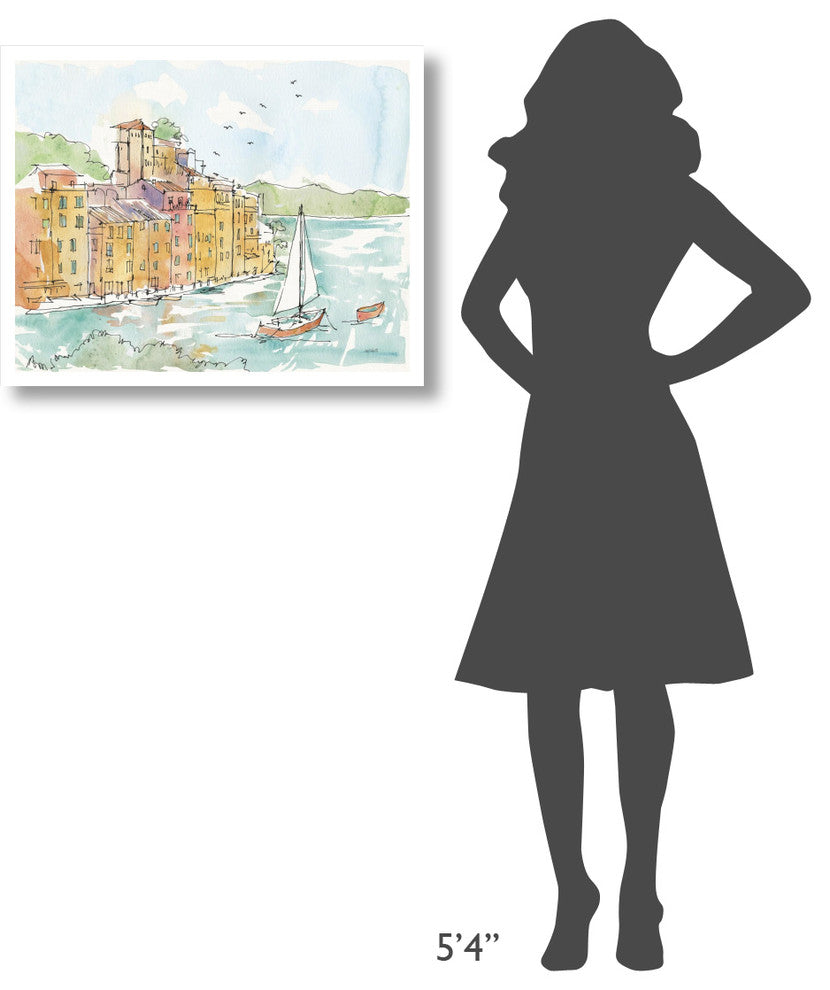 "Portofino II" Digital Paper Print by Anne Tavoletti, 30"x24"