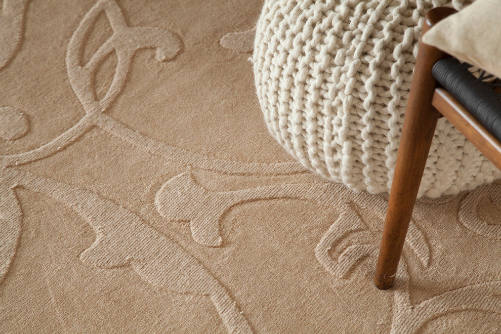 Jaipur Transitional Area Rug, Beige, 5'x7'