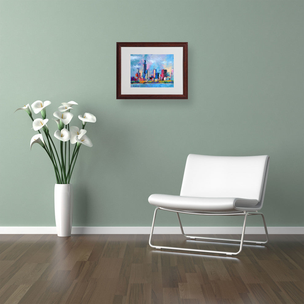 'Chicago 5' Matted Framed Canvas Art by Richard Wallich