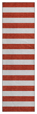 Premium Machine Washable Mayfield AMF528 Red 2'3" x 7'6" Runner Rug