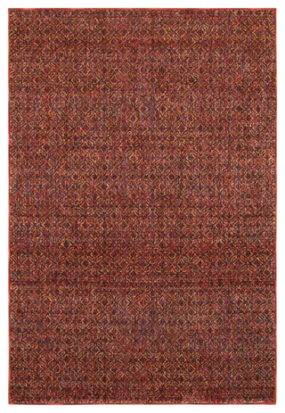 Aegina Diamonds Red/Rust Area Rug, 7'10"x10'10"