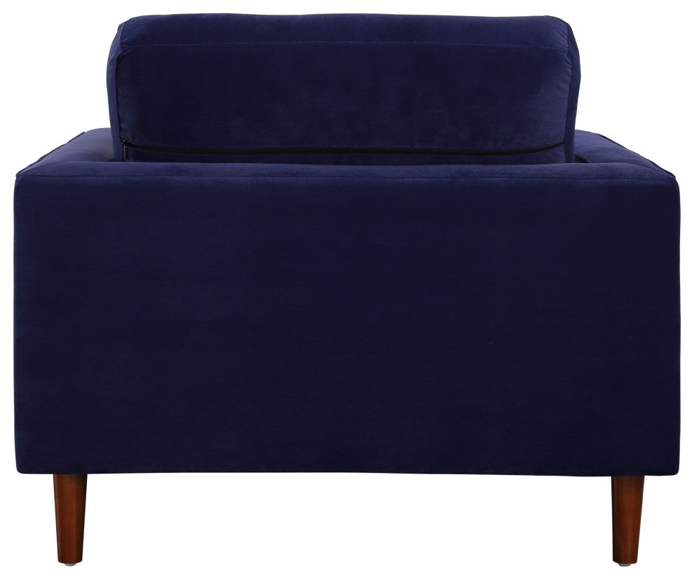 Frederick Modern Contemporary Velvet Armchair, Blue