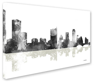 Marlene Watson 'Austin Texas Skyline BG-1' Canvas Art, 30"x47"