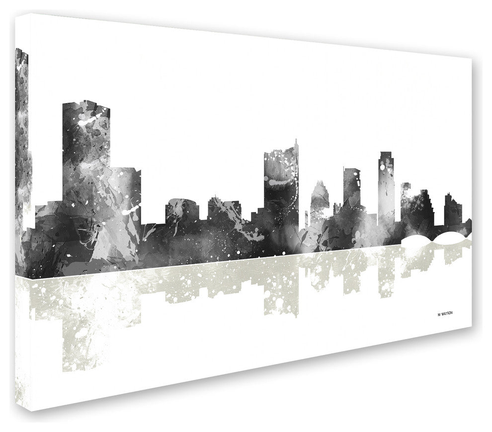Marlene Watson 'Austin Texas Skyline BG-1' Canvas Art, 30"x47"