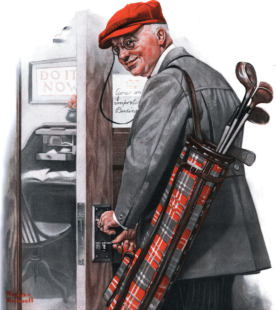 "Important Business" Painting Print on Canvas by Norman Rockwell