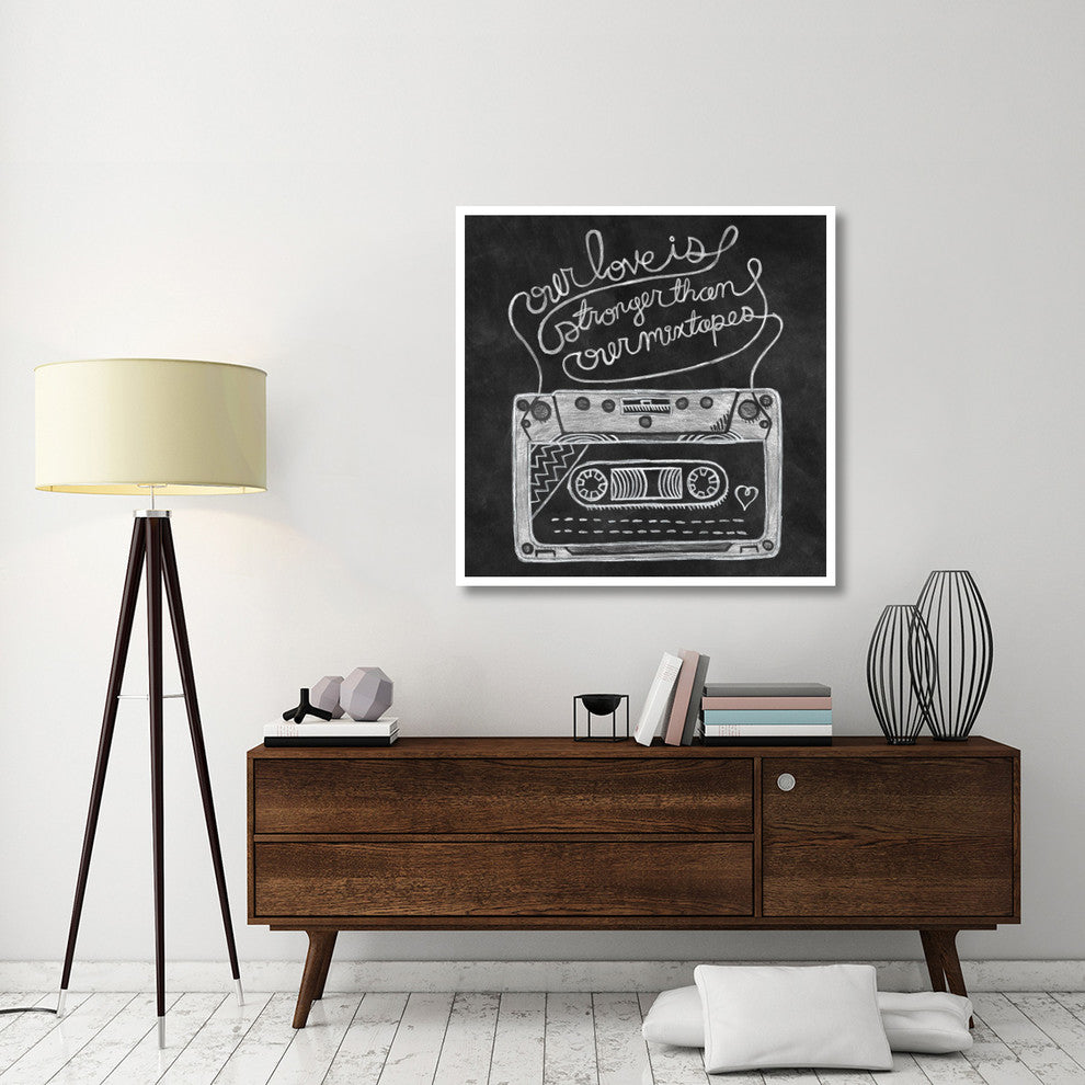 "Retro Cassette Chalk" Digital Paper Print by Mary Urban, 42"x42"