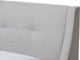 Louvain Grayish Beige Upholstered Walnut Twin Sized Platform Bed
