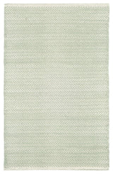 Dash & Albert Herringbone Ocean Handwoven Cotton Rug, Green, 2' x 3'