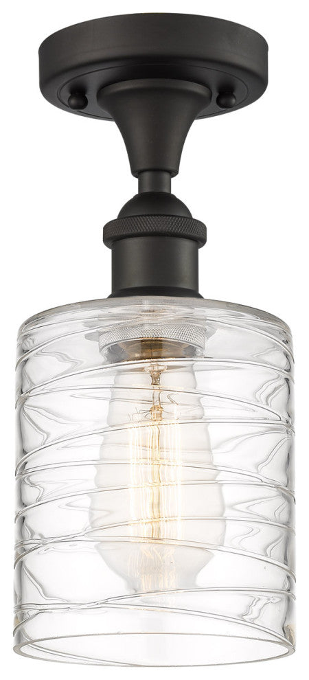 Innovations 516-1C-OB-G1113 1-Light Semi-Flush Mount, Oil Rubbed Bronze