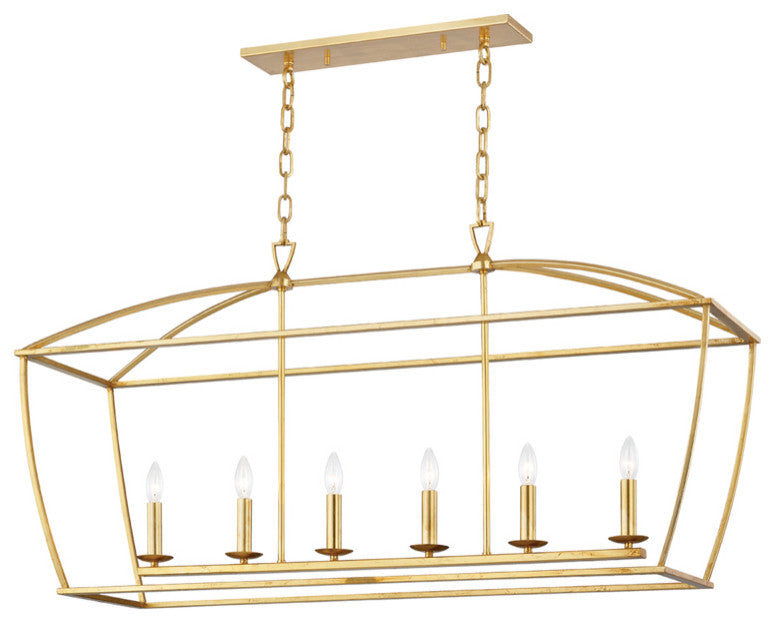Hudson Valley Bryant Six Light Island Pendant 8348-GL