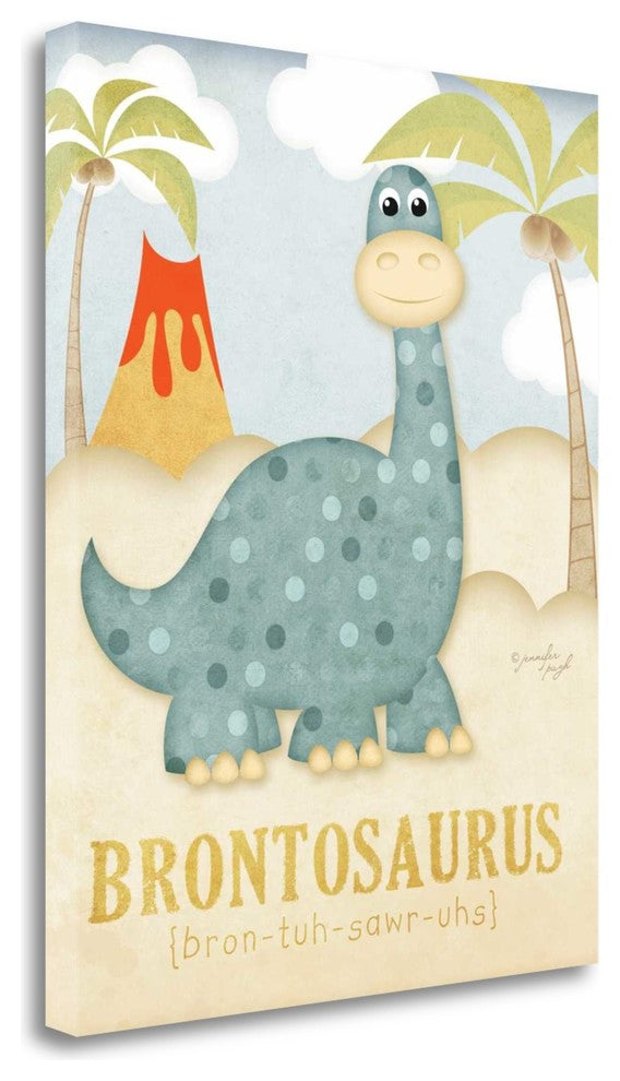 "Brontosaurus" By Jennifer Pugh, Giclee Print on Gallery Wrap Canvas