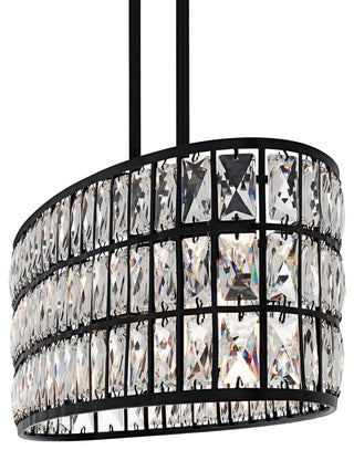 Quoizel GIB542 Gibson 5 Light 42"W Crystal Linear Chandelier - Polished Chrome