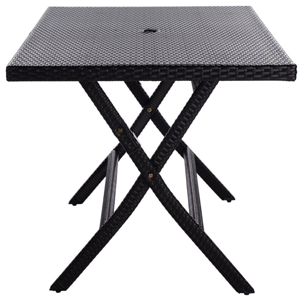 Safavieh Akita Outdoor Folding Table Black