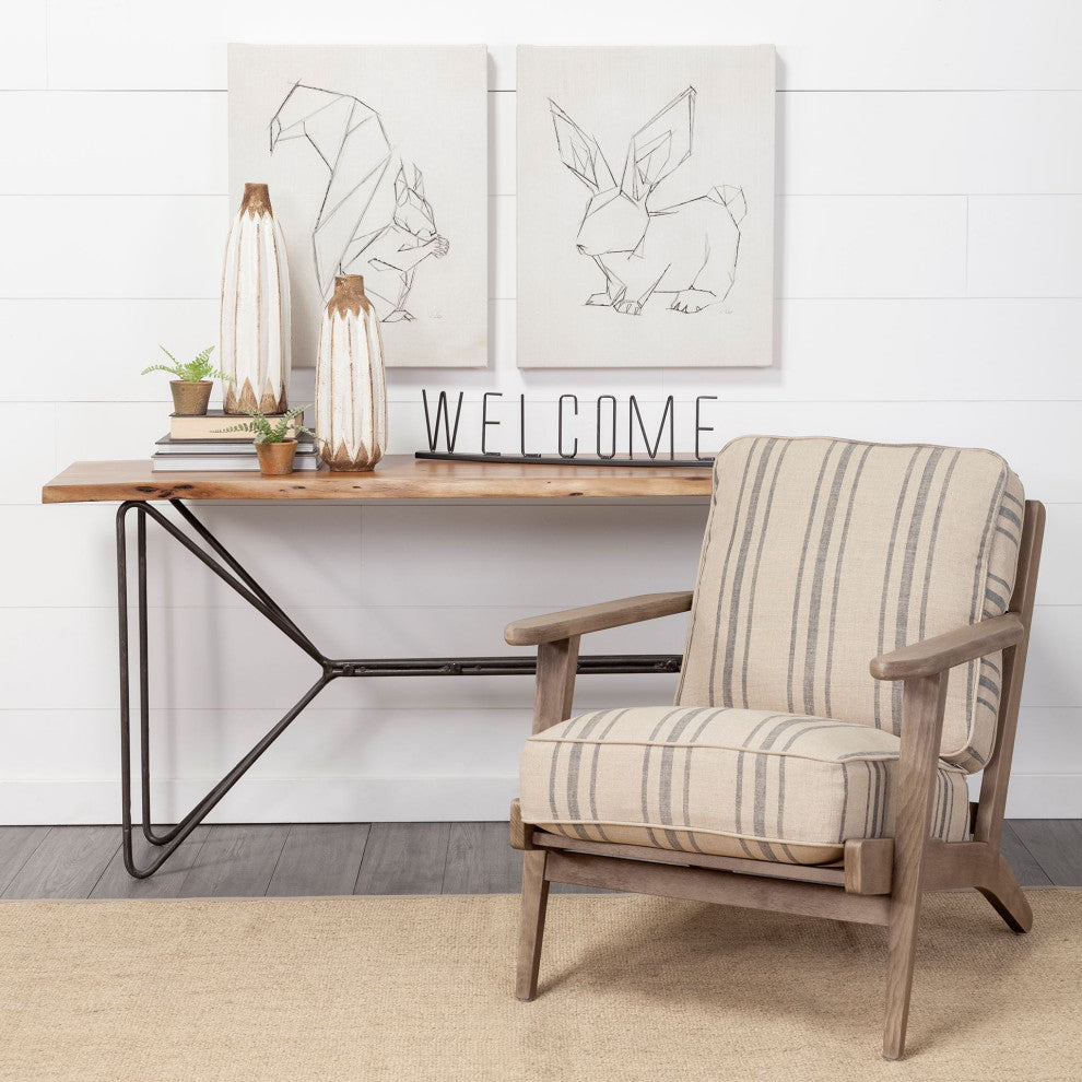 Welcome 24Lx1W Black Metal Sign