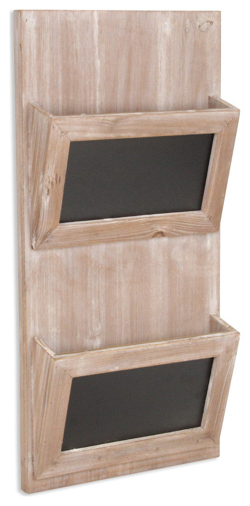 Wooden Chalkboard Wall Organizer