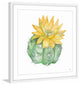 "Cacti Jaune" Framed Painting Print, 18"x18"