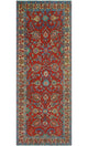 Fine Vintage Distressed Jeannie Red/Beige Runner, 3'7x9'2