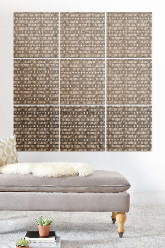 Deny Designs Little Arrow Design Co Marrakesh Dash Wood Wall Mural, 3'x3'