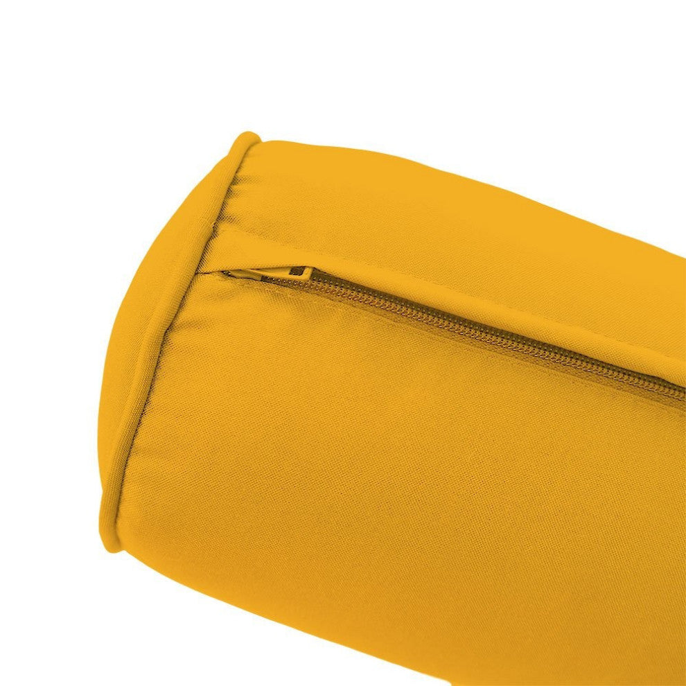 |COVER ONLY| Outdoor Piped Trim Large 26" x 6" Bolster Pillow Slipcover AD108