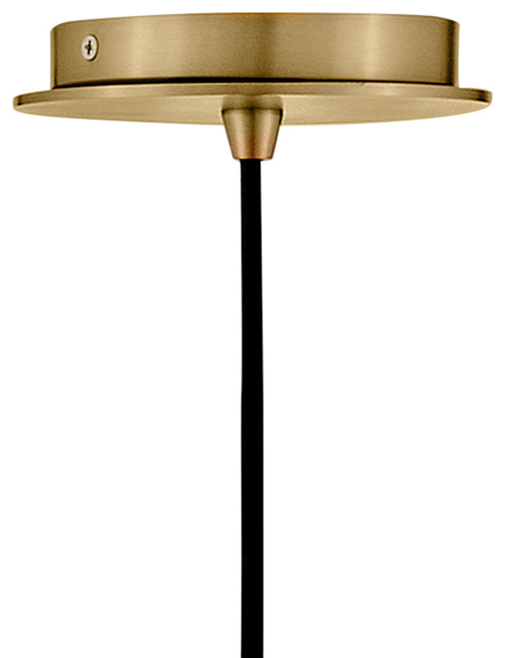 Lark Lulu 10" Small Convertible Pendant Light, Lacquered Brass