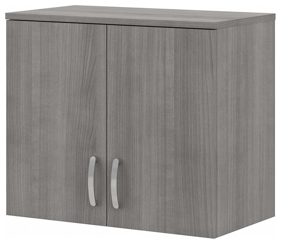 Universal Wall Cabinet with Doors and Shelves in Platinum Gray - Engineered Wood