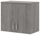 Universal Wall Cabinet with Doors and Shelves in Platinum Gray - Engineered Wood
