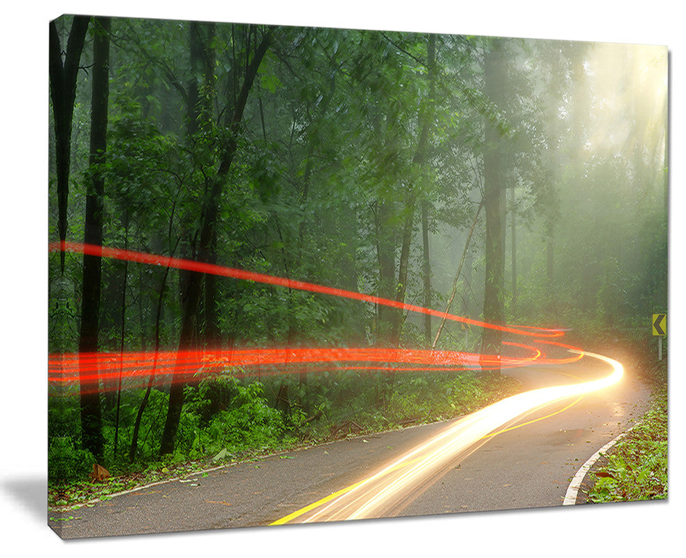 "Foggy Morning With Sun Rays" Landscape Photo Wall Art, 20"x12"