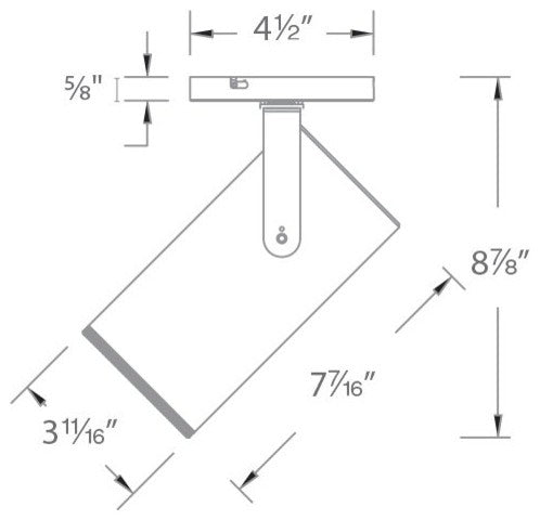 Silo X42 LED Monopoint Beamshift 3000K, Brushed Nickel