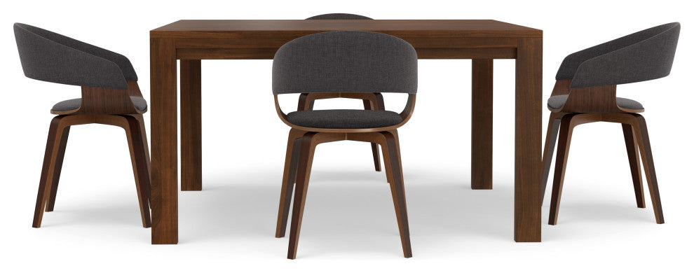 Lowell/Wilson 5-Piece Dining Set, Charcoal Gray