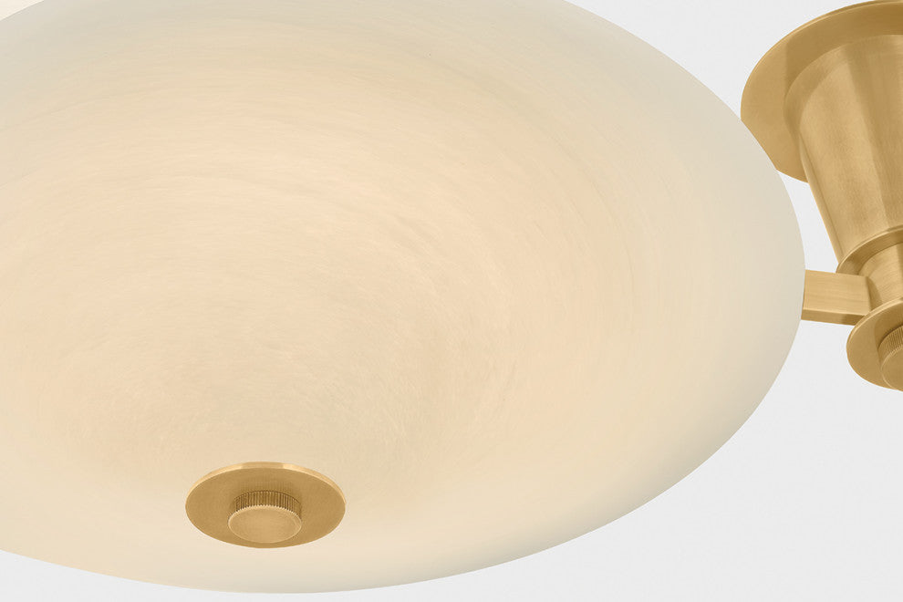 Corbett Lighting Cologne LED Flush Mount, Vintage Brass, 45.25"Dx12"H