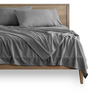 Bare Home Polar Fleece Sheet Set, Gray, Twin Xl