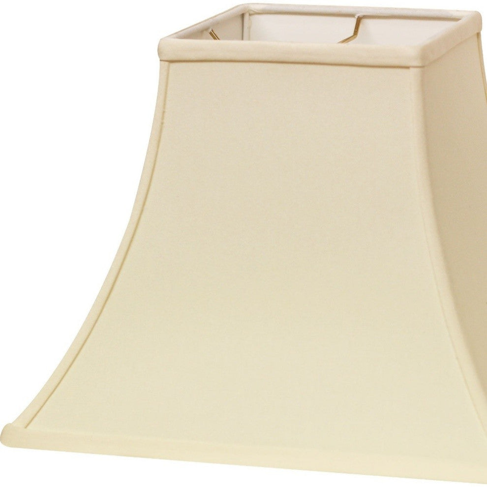 14" Ivory Premium Square Bell Slanted No Slub Lampshade