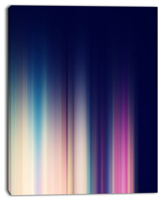 "Neon Blue Abstract Lines" Abstract Digital Art Canvas Print