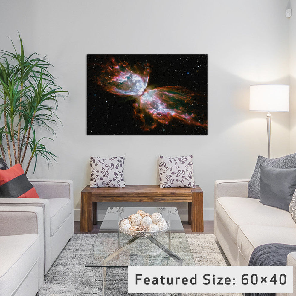 "Butterfly Nebula, Hubble Space Telescope" Wrapped Canvas Print, 40x26x1.5