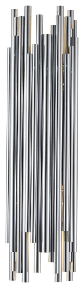 Shiny Nickel Stainless Steel Rod Wall Sconce