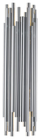 Shiny Nickel Stainless Steel Rod Wall Sconce