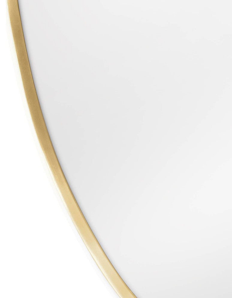 Crest Mirror, Brass
